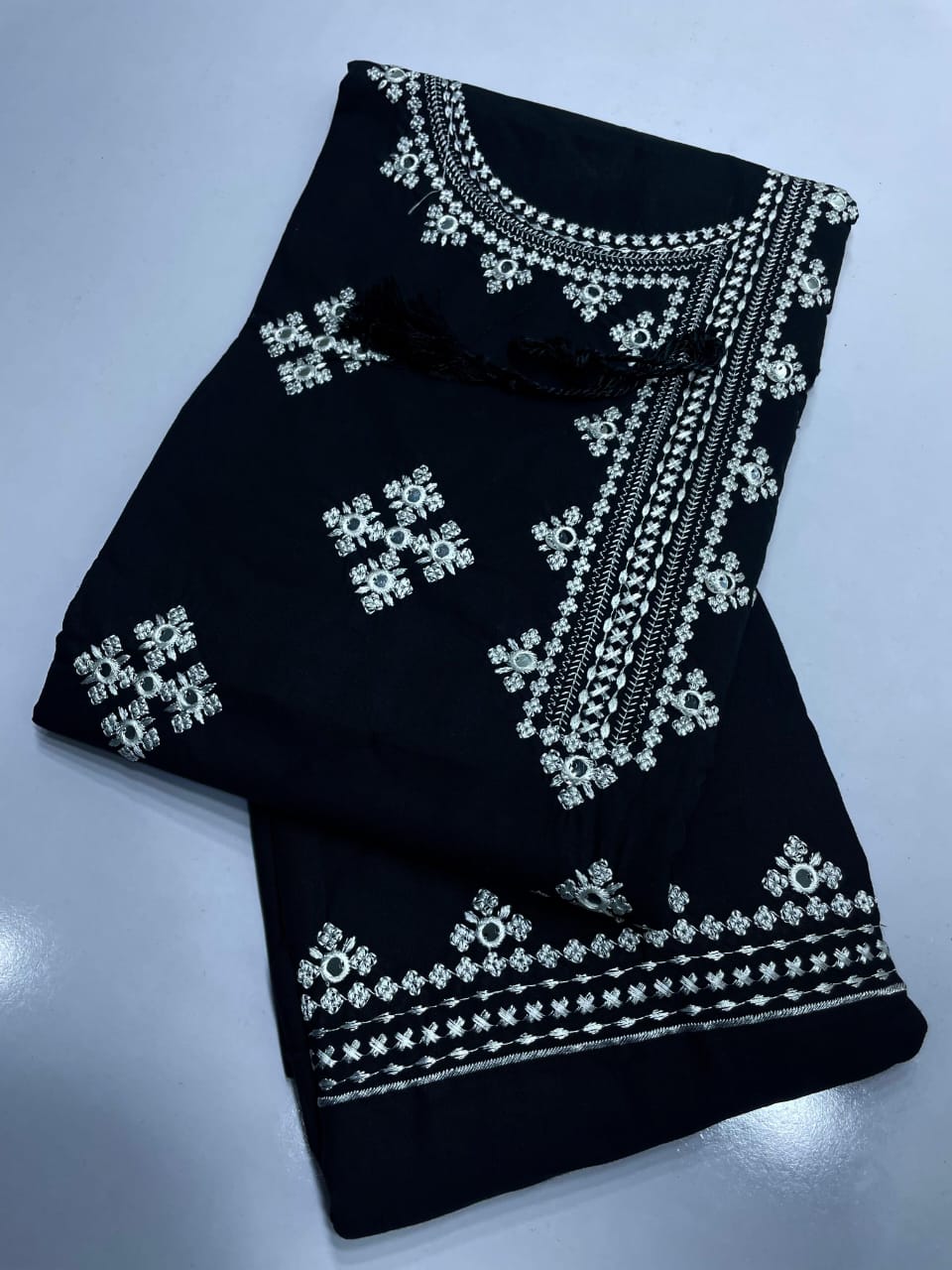 PREMIUM Black and Golden , Balochi hand Embroidery Kurta Trouser